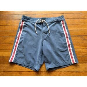 FAHERTY 7" Blue Retro Cotton Boardshorts Mens sz 30